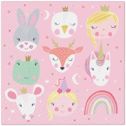 3-lagige Servietten „Magical Friends“, 1/4, 33 x 33 cm, 20 Stück