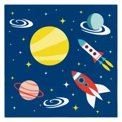 3-lagige Servietten „Space“, 1/4, 33 x 33 cm, 20 Stück