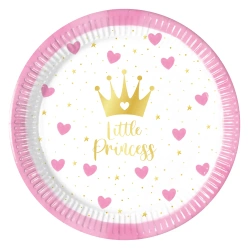 Papierteller „My Little Princess“, 20 cm, 8 Stück