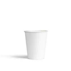 Weißer Papierbecher für Verkaufsautomaten, 180 ml, Durchmesser 70 mm, 50 Stück
