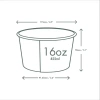 Papierbecher für Desserts und Eis, 180 ml, Durchmesser 90 mm, 50 Stück