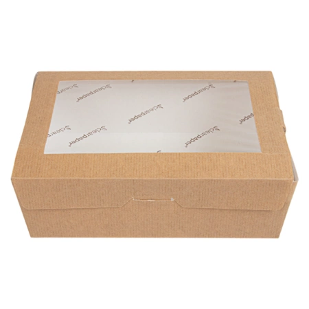 Schachtel mit Sichtfenster aus Papier, 1000 ml, 17 x 12 x 5,5 cm, 50 Stück