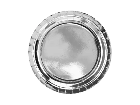 Pappteller „Silber“, 23 cm, 6 Stück.