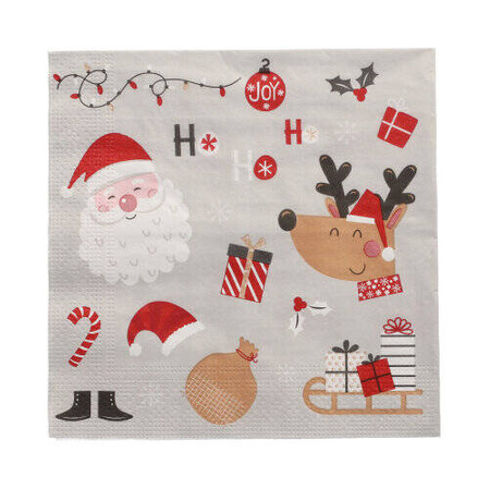 3-lagige Servietten „Weihnachten 1/4“, 33 x 33 cm, 20 Stück