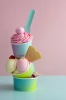 Papierbecher für Desserts und Eis, 180 ml, Durchmesser 90 mm, 50 Stück