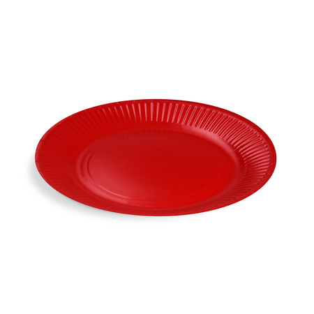 Runder Pappteller, rot, Durchmesser 23 cm, 10 Stück
