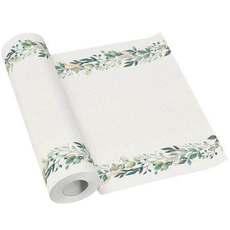 PREMIUM-Papiertischläufer auf Rolle, „Elegant Leaves“, 40 cm x 24 m, 1 Stück