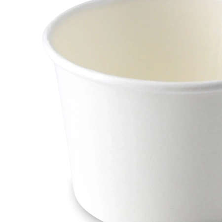 Weißer Papiereisbecher, 130 ml, Durchmesser 76 mm, 50 Stück
