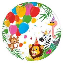 Papierteller „Jungle“, 23 cm, 8 Stück