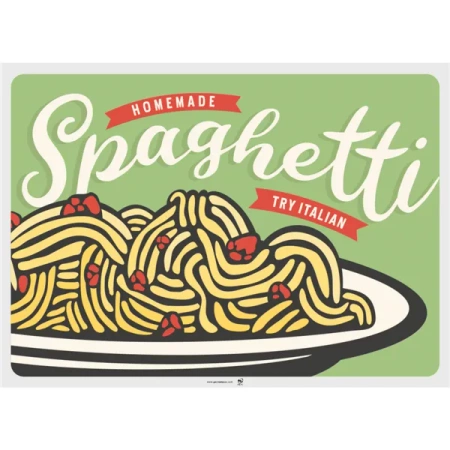 Papiertischsets „Vintage Pizza“, 31 x 43 cm, 4 x 500 Stück