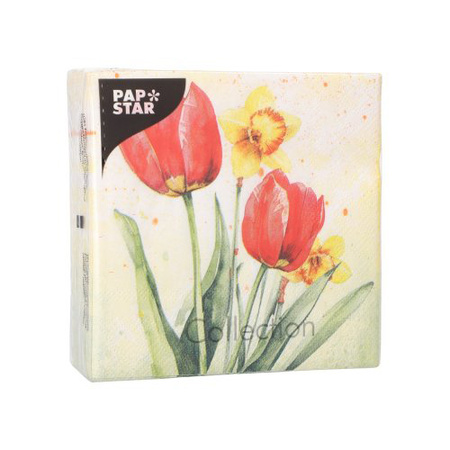 3-lagige Servietten „Tulips“ 1/4, 25 x 25 cm, 50 Stück