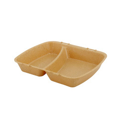 Wiederverwendbare, zweiteilige Menüboxen, braun, 24,5 x 20 x 4,5 cm, 60 Stück