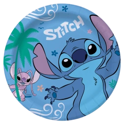 Papierteller „Stitch & Angel“, 26 cm, 6 Stück