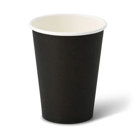Schwarzer Papierbecher, 350 ml, Durchmesser 90 mm, 50 Stück