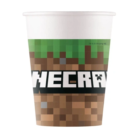Papierbecher „Minecraft“, 200 ml, 8 Stück