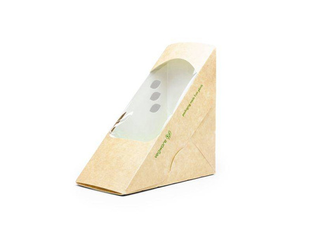Papierverpackung für Sandwiches, 12,5 x 12,5 x 6,5 cm, 50 Stück
