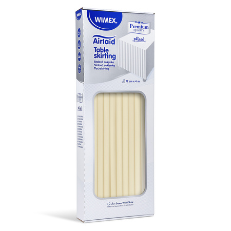 Tischvolant „Skirting“ in Champagner-Gold, Premium-Airlaid-Papier, 0,72 × 4 m, 1 Stück