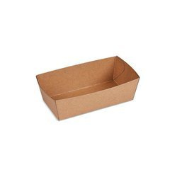 Tiefe Papierschale aus Kraftpapier, 13,5 x 7 x 4,5 cm, 300 ml, 250 Stück