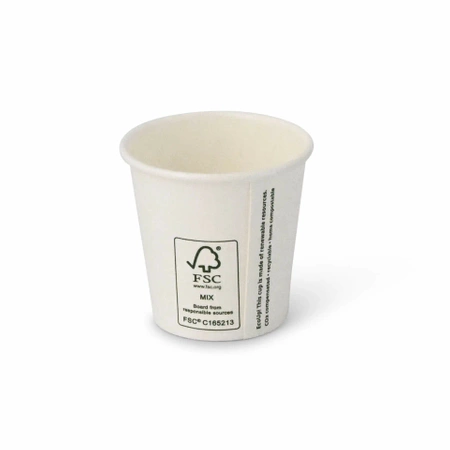 Weißer Pappbecher, 50 ml, Durchmesser 50 mm, 50 Stück