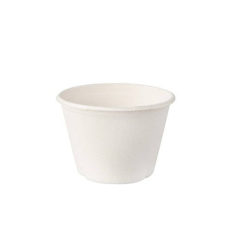 Dressingschälchen aus Zuckerrohr, 100 ml, Durchmesser 7,5 cm, Höhe 5,3 cm, 50 Stück