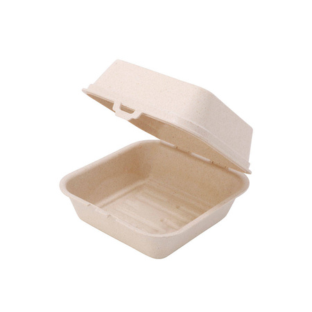 Mehrweg-Burgerboxen, cremefarben, 16 x 15 x 8,5 cm, 60 Stück
