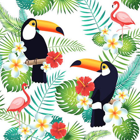 3-lagige Servietten „Toucan 1/4“, 40 x 40 cm, 20 Stück