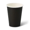 Schwarzer Papierbecher, 350 ml, Durchmesser 90 mm, 50 Stück