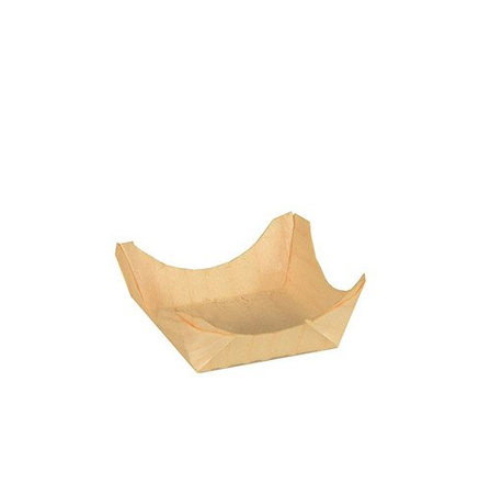 Holzschale 4 x 4 x 1,5 cm, 50 Stück