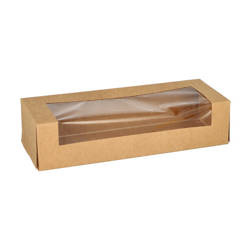 Sushi-Box mit Sichtfenster, 19,5 x 7 x 4,5 cm, 25 Stück