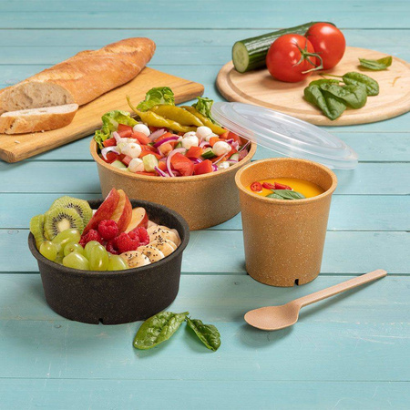 Happy Bowl Mehrwegschalen, schwarz, 1000 ml, 18,5 x 7 cm, 60 Stück