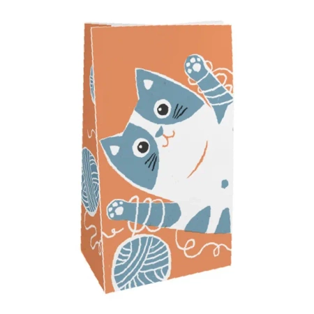 Papiertüte „Katze“, 14 x 8 x 24 cm, 50 Stück