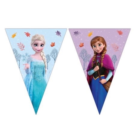 Papierflaggen-Girlande „Die Eiskönigin / Frozen“, 2,3 m, 1 Stück