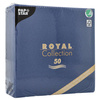 Servietten Royal Collection, blau, 1/4, 3-lagig, 40 x 40 cm, 50 Stück