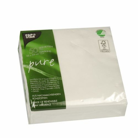 2-lagige Servietten „PURE“ 1/4 33 x 33 cm, 50 Stück