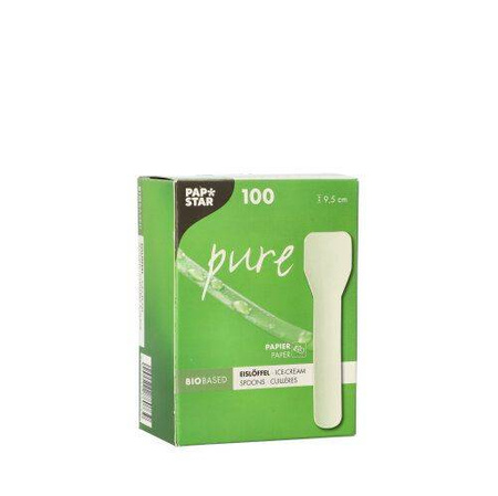 Weiße Papierservietten für Eiscreme, 9,5 cm, 100 Stück