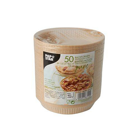 Papierbackförmchen 220 ml, 13,8 x 2,1 cm, 50 Stück