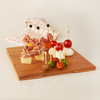 Bambus-Serviertablett für Snacks, 25 x 30 cm, 1 Stück