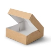 Sushi-Box mit Sichtfenster, braun, 12 x 12 x 4 cm, 50 Stück