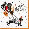 3-lagige Servietten „Spooky Dachshund / Halloween“, 1/4, 33 x 33 cm, 20 Stück