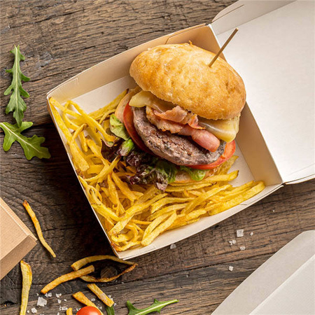 Thermobox für Burger, Größe „XL“, 17,6 x 16,8 x 7,8 cm, 50 Stück