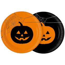 Pappteller „Halloween Pumpkin“, 23 cm, 8 Stück