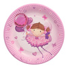 Runder Pappteller „Little Dancer“, 23 cm, 10 Stück