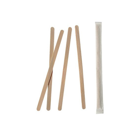 Holzrührstäbchen, 11 cm, einzeln verpackt, 1000 Stück