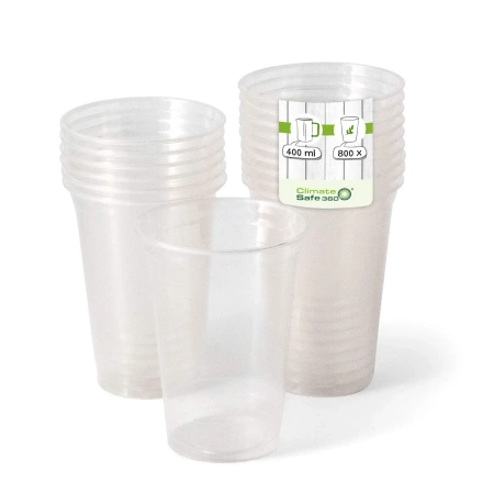 PLA-Becher, 400 ml, Durchmesser 95 mm, 50 Stück