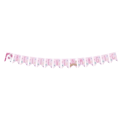 Geburtstagsbanner aus Papier „Unicorn“, 2 m, 1 Stück