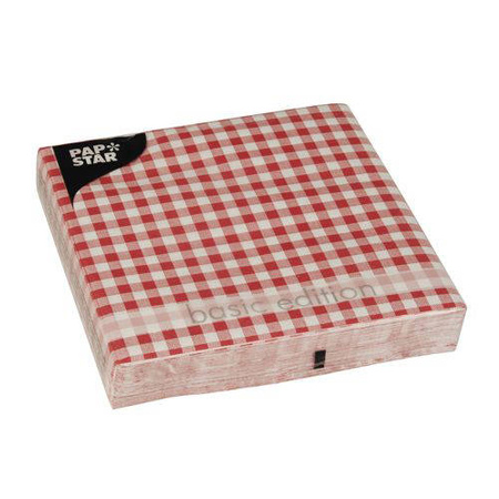 3-lagige Servietten mit Vichy-Karomuster, 1/4, 33 x 33 cm, 30 Stück