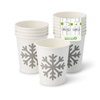 Weißer Pappbecher, Dispersionsbeschichtung, „Winter“, 250 ml, Durchmesser 80 mm, 50 Stück