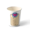 Papierbecher „Coffeelove“, 250 ml, Durchmesser 80 mm, 50 Stück