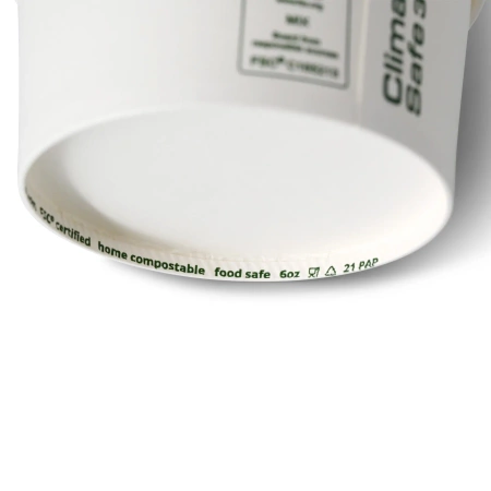 Weißer Pappbecher für Eis, 220 ml, Durchmesser 92 mm, 50 Stück