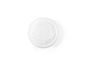 C-PLA-Deckel für Papierbehälter mit einem Durchmesser von 90 mm, 50 Stück